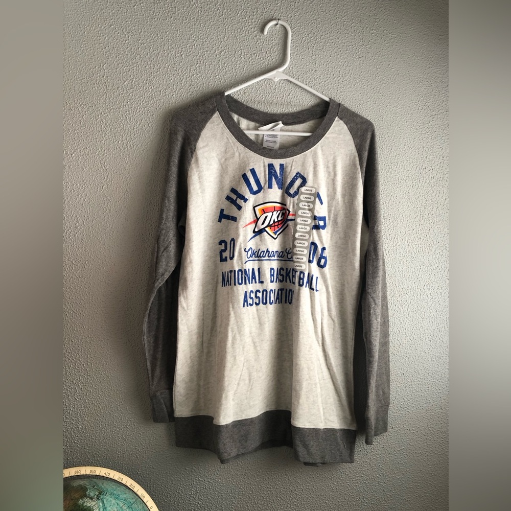 NWT OKC Thunder thick long sleeve shirt